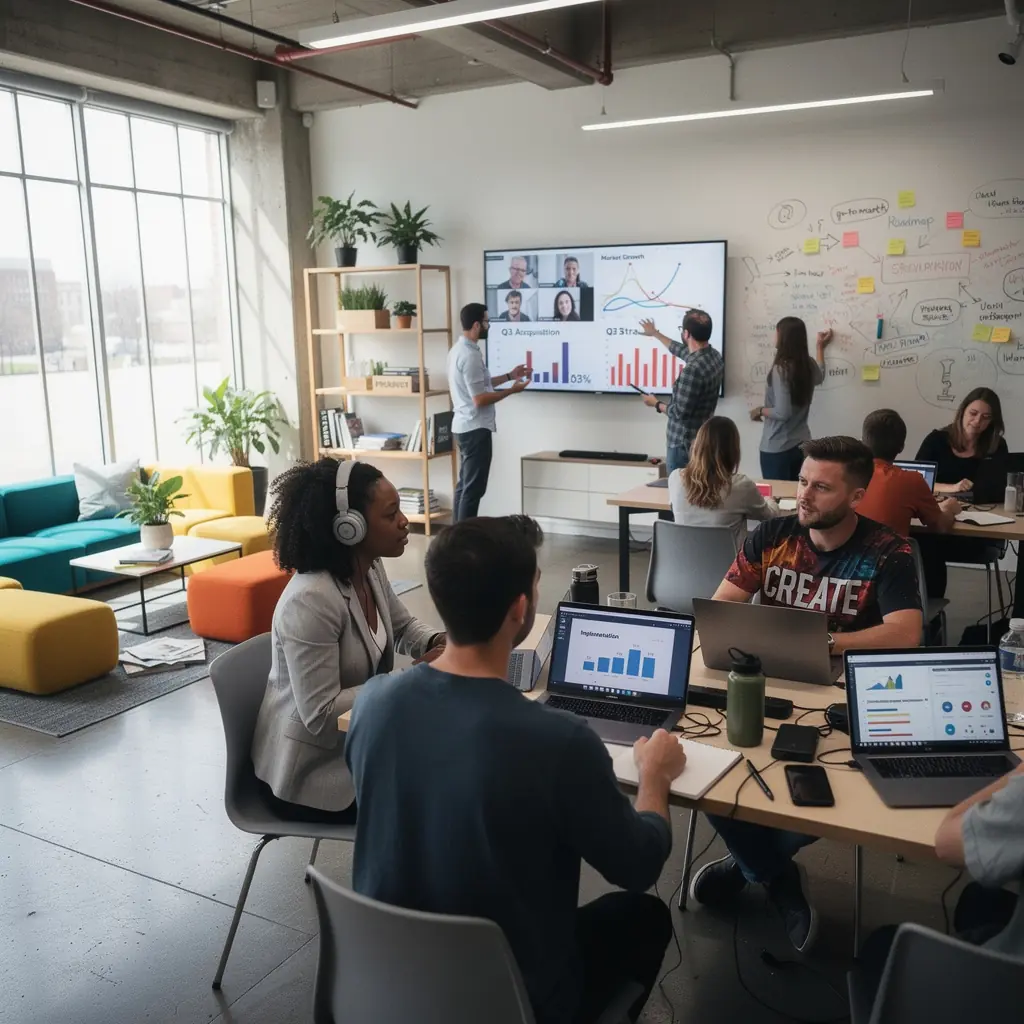 Strategic business meeting